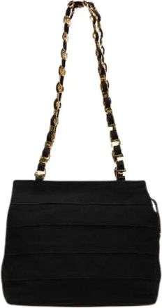 Ferragamo Pre-owned Shoulder Bags, female, Black, Size: ONE SIZE Pre-owned Canvas shoulder-bags