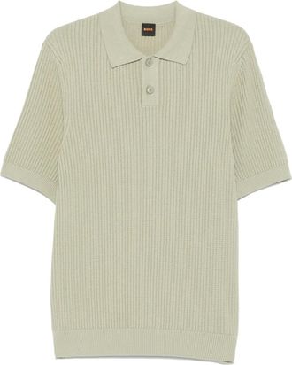 BOSS Polo in maglia a coste - Verde