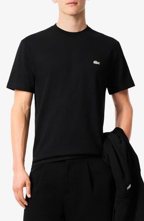 Lacoste Classic Fit Cotton Graphic T-Shirt in Black at Nordstrom, Size 4