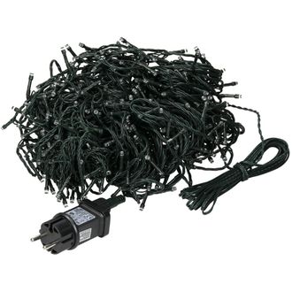 ECD Germany Luces de navidad 320 LED 24m blanco c&aacute;lido interior/exterior IP-44