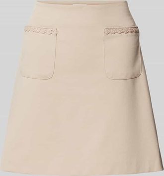 Ichi Minirock mit aufgesetzten Taschen Modell SIMONSE in Beige, Gr&ouml;&szlig;e XL