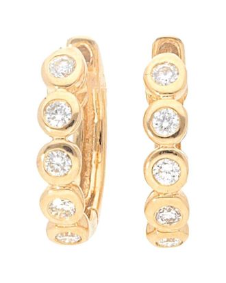 Nephora 14K 0.15 Ct. Tw. Diamond Huggie Hoops