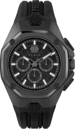 Philipp Plein Octagon Zwart Horloge - Heren - Horloges - Zwart - ONE Size - Accessoires
