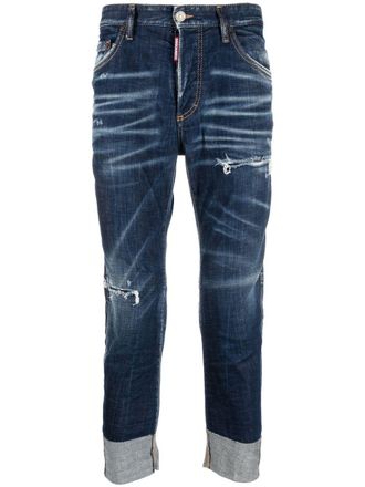 Dsquared2 Jeans con ricamo - Blu