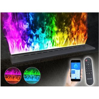 Purline Chimenea Decorativa Con Llama Simulada En Varios Colores Negro