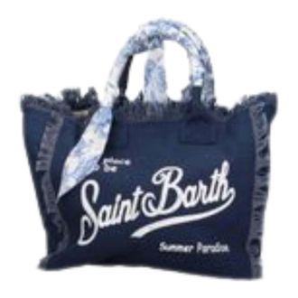 Saint Barth Tote Bags, female, Blue, Size: ONE SIZE Vanity Large Handbag