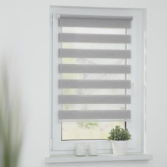 Lichtblick Original Doppelrollo »Duo Rollo Klemmfix, ohne Bohren, meliert« halbtransparent freihängend