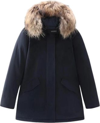 Woolrich Arctic Parka met Afneembare Bontkraag - Dames - Winterjassen - Blauw - S - Jassen
