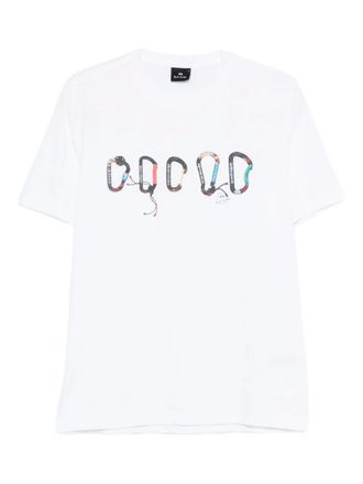 Paul Smith carabiner-graphic T-shirt - men - Organic Cotton - S - White