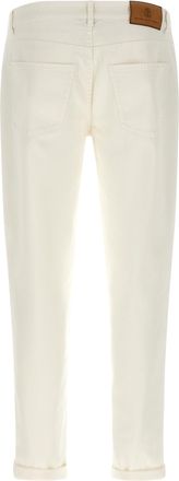 Brunello Cucinelli Mens White Cotton Jeans Denim Clothing