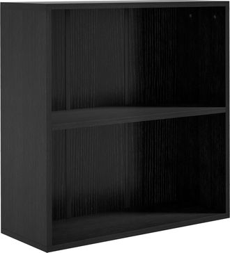 HOMCOM Bookshelf Display Storage Shelf With 2 Compartments For Study - Black | TJ Hughes