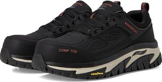 Skechers Arch Fit Road Walker Comp Toe Mens Shoes Black : 7.5 D - Medium, Textile/Synthetic/Leather