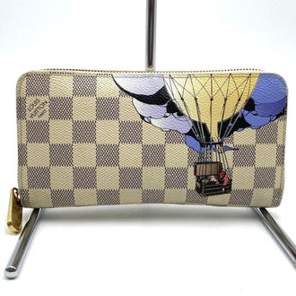 Louis Vuitton White Damier Azur Canvas Long Wallet (Bi-Fold) (Pre-Owned)