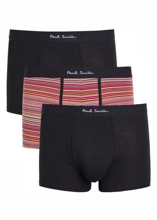 Paul Smith Stretch-cotton Trunks - set of Three - Black - L