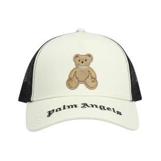 Palm Angels Caps, male, Beige, Size: ONE SIZE Trucker Bear Cap