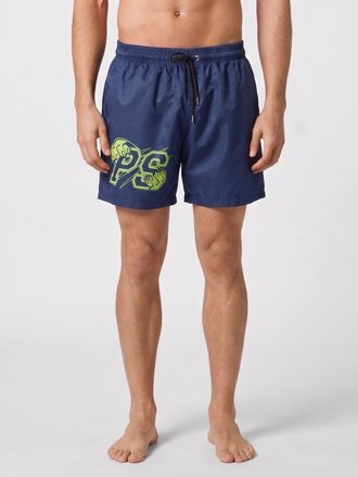 Plein Sport Boxer da mare in nylon con stampa monogram all-over