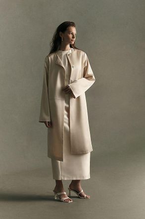 Reformation Stella Satin Coat Jacket