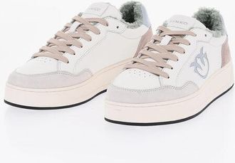 Pinko Leather Sneakers BONDY With Shearling Lining size 36
