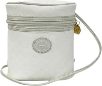 Gucci Pre-owned Cross Body Bags, female, White, Size: ONE SIZE Pre-owned Micro GG Leather Shoulder Bag