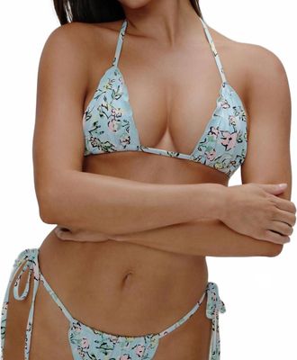 Frankies Bikinis Tidal Triangle Bikini Top In Pastel Peony