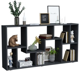 ebuy24 Ebuy24 - Estante De Madera Vcm Estante De Madera Estante De Medios Estante Separador De Trastero Decoraci&oacute;n Estante Lanisa L (antracita)