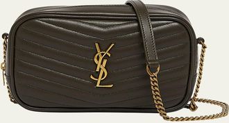 Saint Laurent Lou Mini YSL Camera Bag in Smooth Quilted Leather