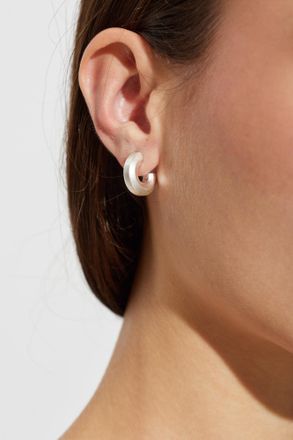 AllSaints Hoop Earrings, Womens, Silver