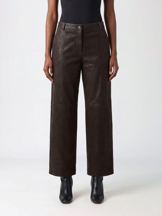 Pinko High-Waisted Straight-Leg Trousers in Viscose Blend with Belt Loops