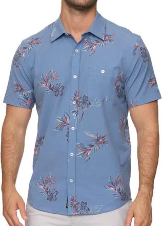 FAIRFAX & FAVOR Ridgely Short Sleeve Outdoor Performance Shirt In Slate Blue Combo