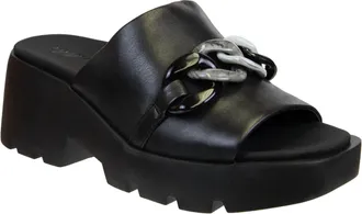 Naked Feet Womens Iso Platform Sandal In Black