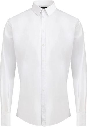 Dolce & Gabbana Witte Katoenen Overhemd voor Mannen - Heren - Casual Overhemden - Wit - XS - Katoen - Overhemden