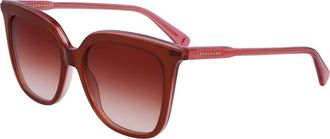Longchamp Bruine Acetaat Zonnebril