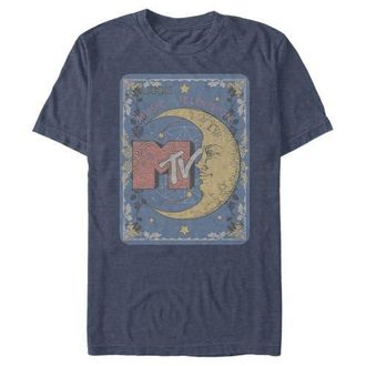 Giesswein Mens MTV Moon Line Drawing Logo Graphic T-Shirt in Navy Blue Heather at Nordstrom, Size Xxx-Large