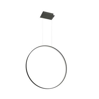Thoro L&aacute;mpara de techo negro acero 4000k alt. 150 cm