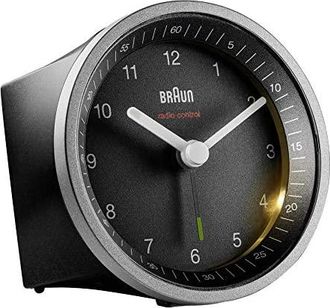Braun Bc07sb-dcf Reloj Despertador Anal&oacute;gico Negro, Plata