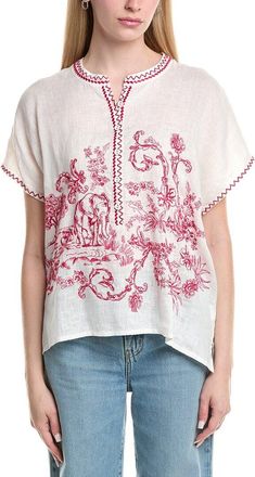 Johnny Was Vanona Linen Blouse