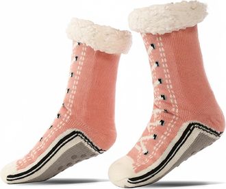 Generic Ultra-thick Cute Slipper Home Socks, Fleece Lined Non Slip Home Socks, Thick Cozy Indoor Warm Fuzzy Socks (Pink, UK, Adult, Women, 3, Numeric Range, U