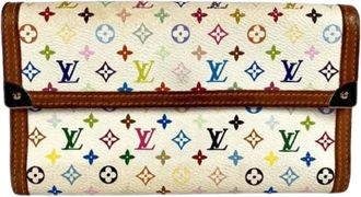 Louis Vuitton Pre-owned Wallets, female, Multicolor, Size: ONE SIZE Pre-owned Canvas Wallet