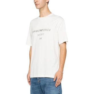 Emporio Armani T-shirt - Heren - T-shirts - Wit - M - Katoen - Tops