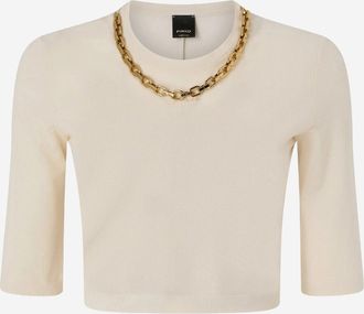 Pinko Pinko Kimberly cropped trui met ketting