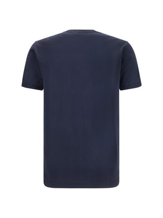 Dolce & Gabbana Logo-Plaque Cotton T-Shirt - Navy