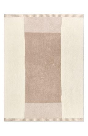 Barefoot Dreams Cova Center Stripe CozyChic Throw Blanket in Stone Multi at Nordstrom