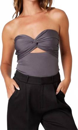 Cotton Candy Strapless Sweetheart Top In Pewter