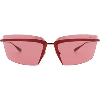 Valentino Special Edition 67mm Shield Sunglasses in Red Red Red at Nordstrom Rack