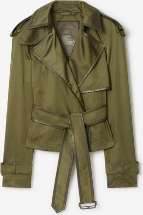 Burberry Short Nylon Blend Trench Coat