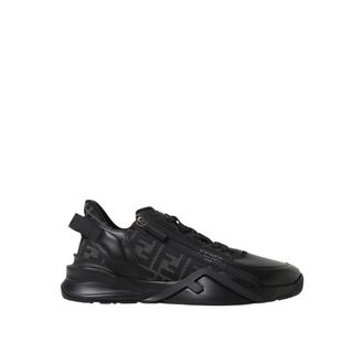 Fendi Sneakers, male, Black, 7 UK, Roma Leather Trainers