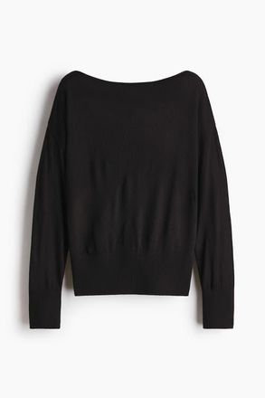 H&M Fine-knit One-shoulder Top in Black at Nordstrom, Size X-Small