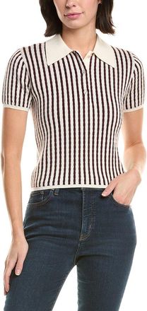 Frame Denim The Cable Polo Cashmere & Silk-Blend Sweater