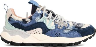 Flower Mountain Multi-Textured Sneakers With Suede Overlays And Breathable Insole
