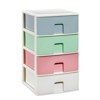 OEM Cajonera Apilable, Organizaci&oacute;n Vers&aacute;til, 4 Cajones Multicaja De 38x37x62,6 Cm, 4 Unidades
